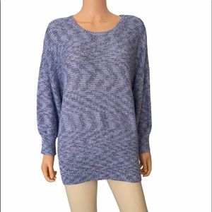 Lauren Ralph Lauren blue white cable knit sweater